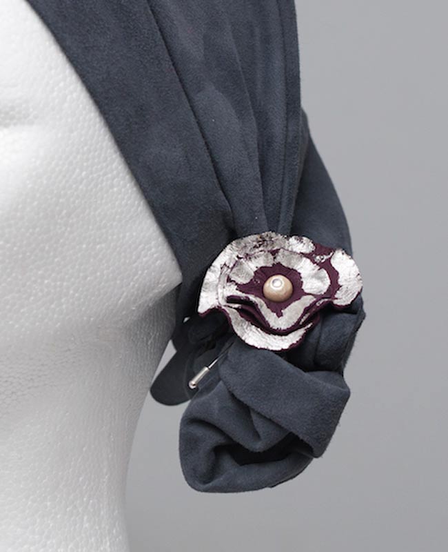 Broche « Fleur » argent – Cécile Krée bijoux broche vêtement cuir argent fleur - cécile krée - création fabrication artisan 78